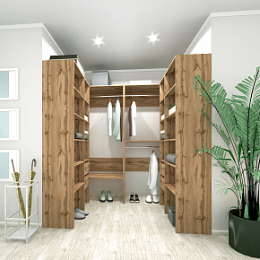 П-образная гардеробная 150*200*150 см